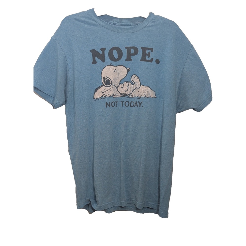 Peanuts Snoopy T Shirt Mens X Large Blue Nope Not Today 2017 Short Sleeve